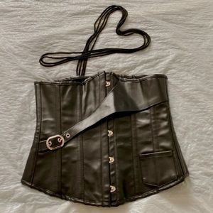 SHAPERX Womens Steampunk Gothic Steel Boned Underbust Waist Training Corsets